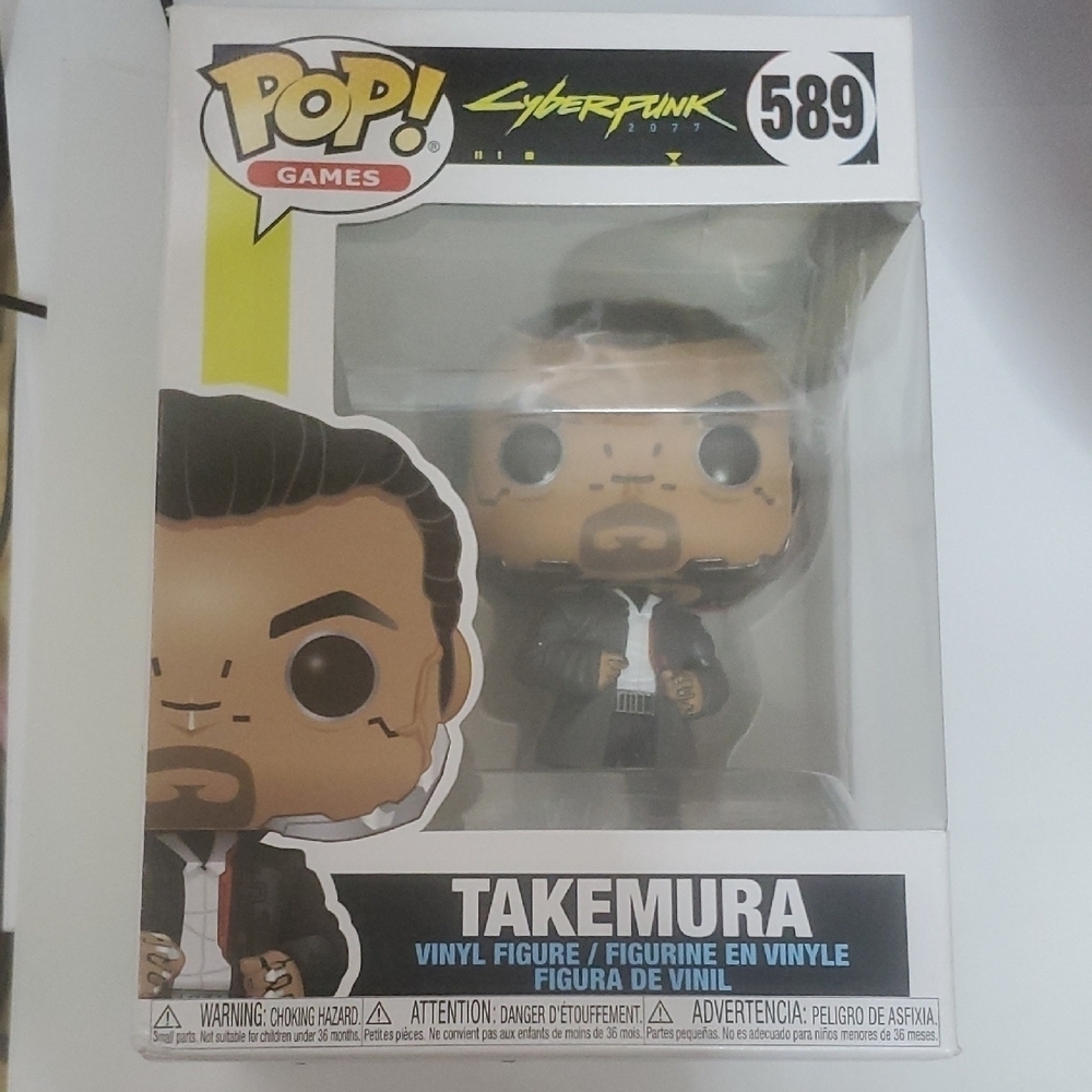 Funko Pop! Games Cyberpunk 2077 Takemura Figure - Black and White